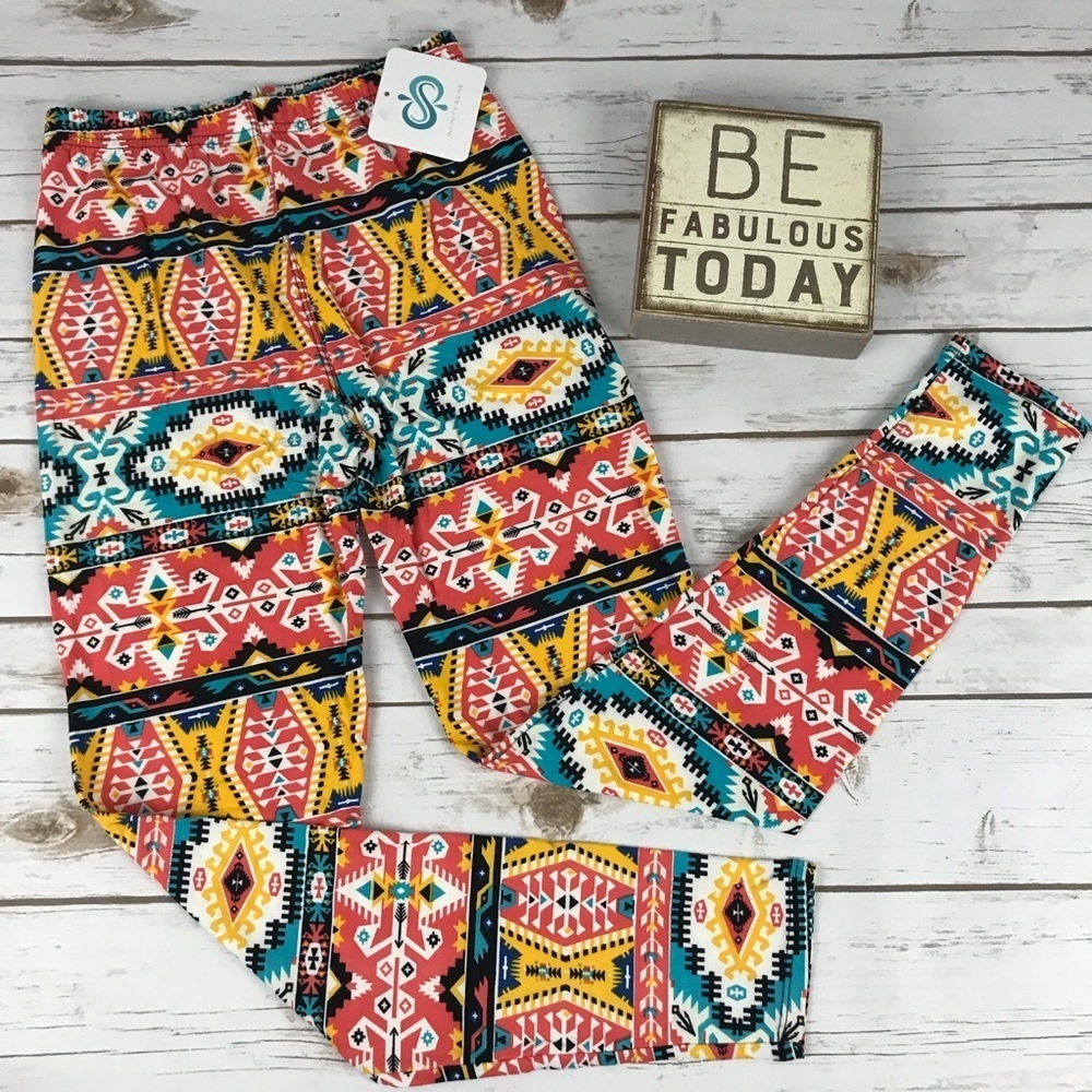 Mixed Print Colorful Leggings